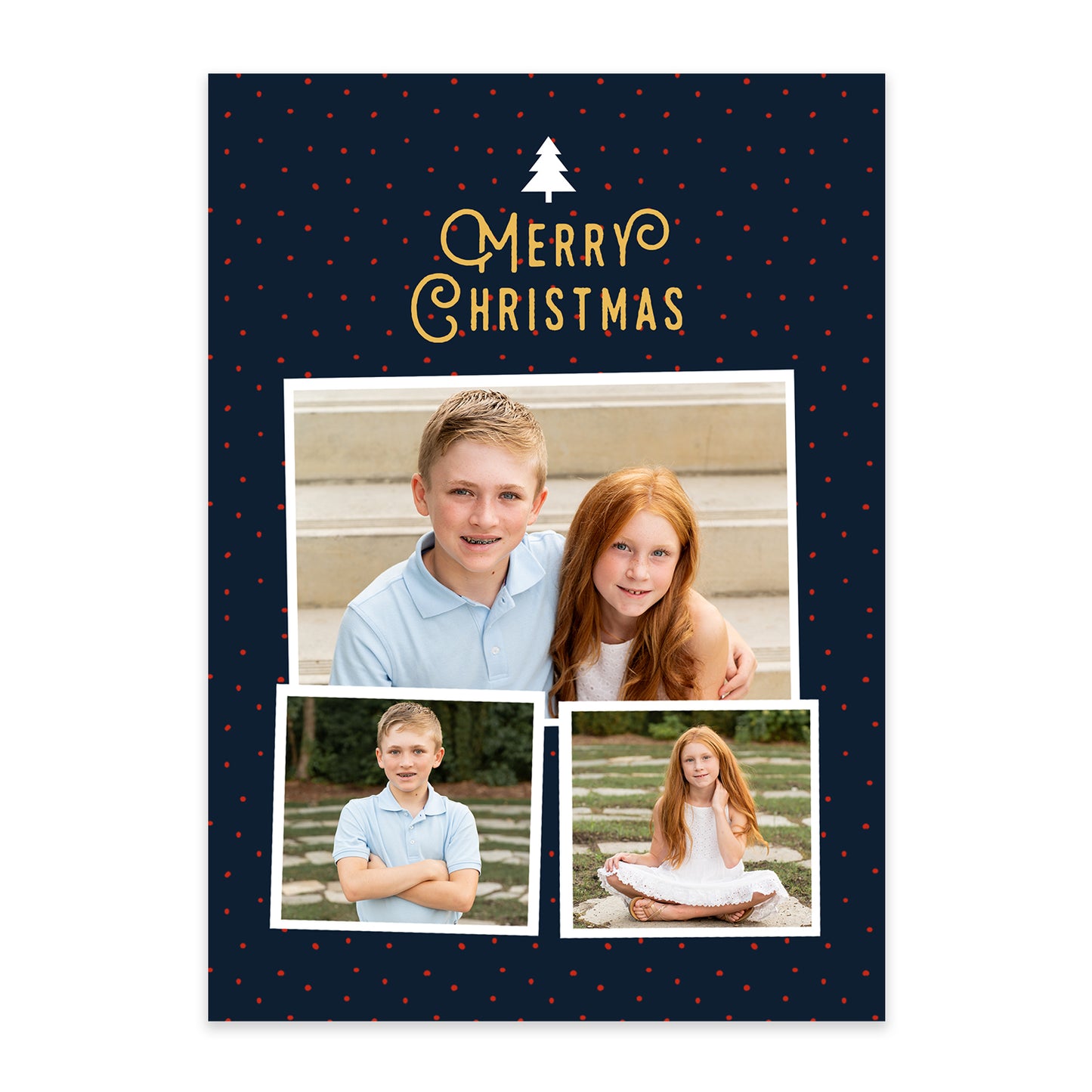 Dashing Dots Christmas Card