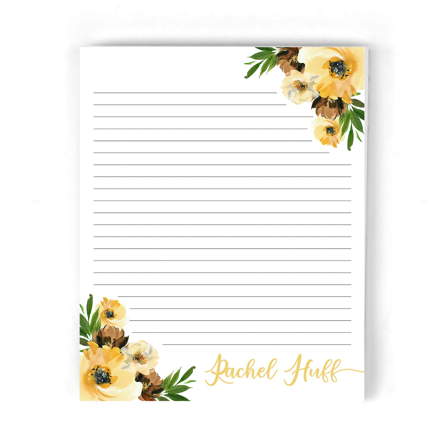Blonde Floral Notepad