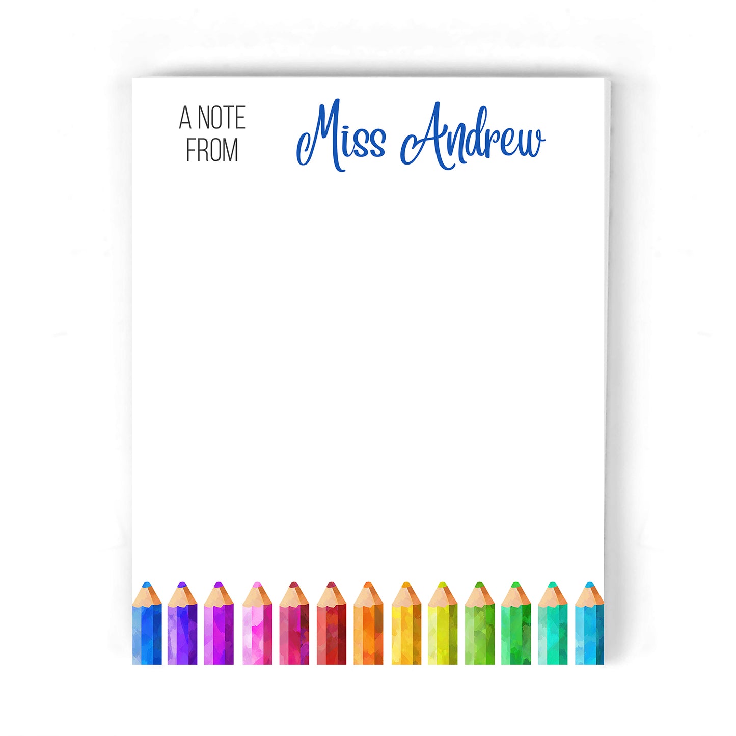 Colorful Color Pencil Notepad