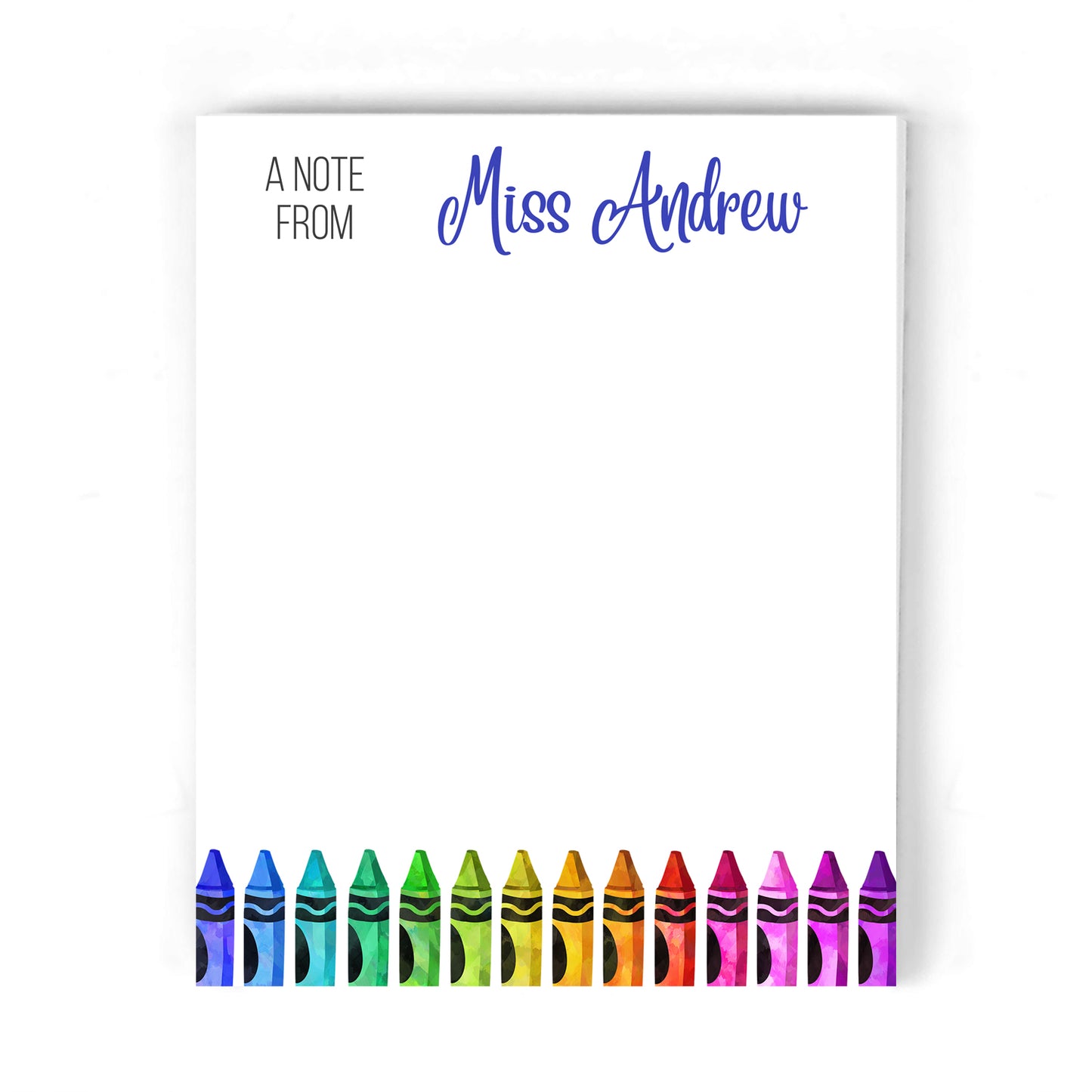 Colorful Crayon Notepad
