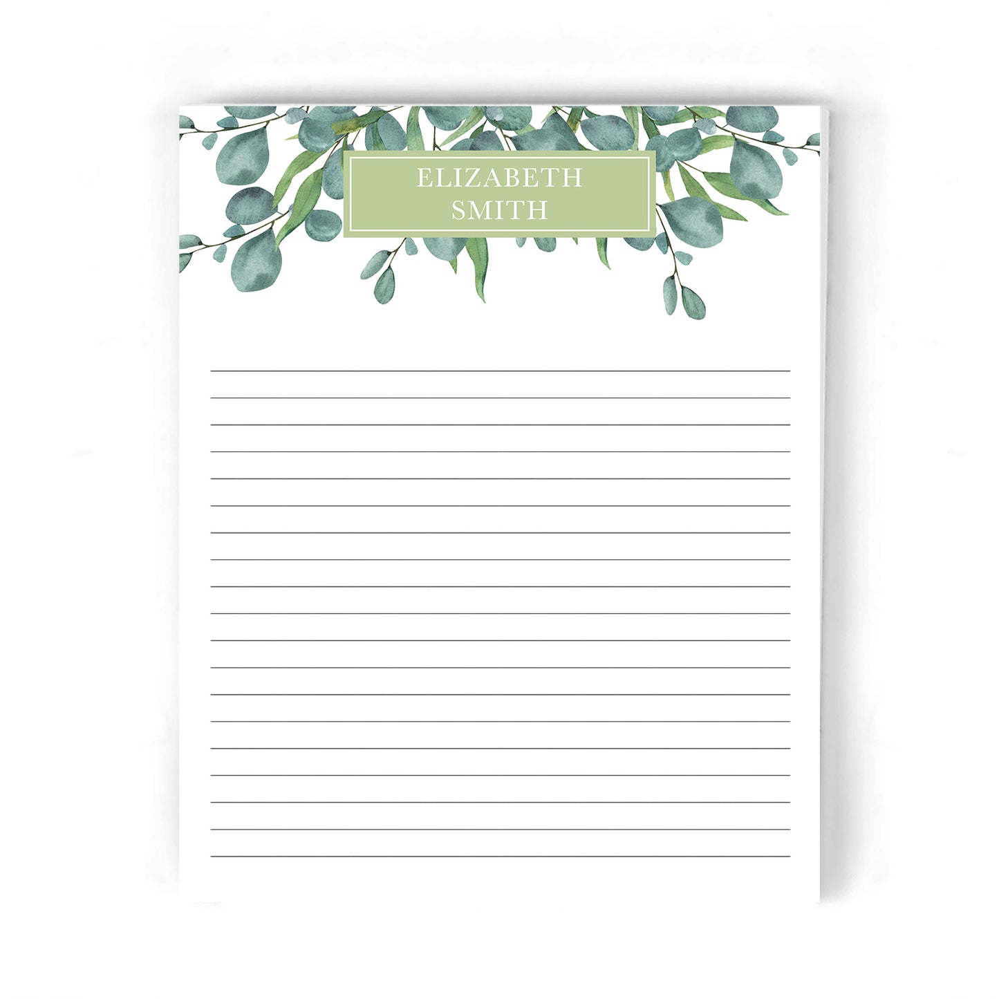 Greenery Modern Floral Notepad