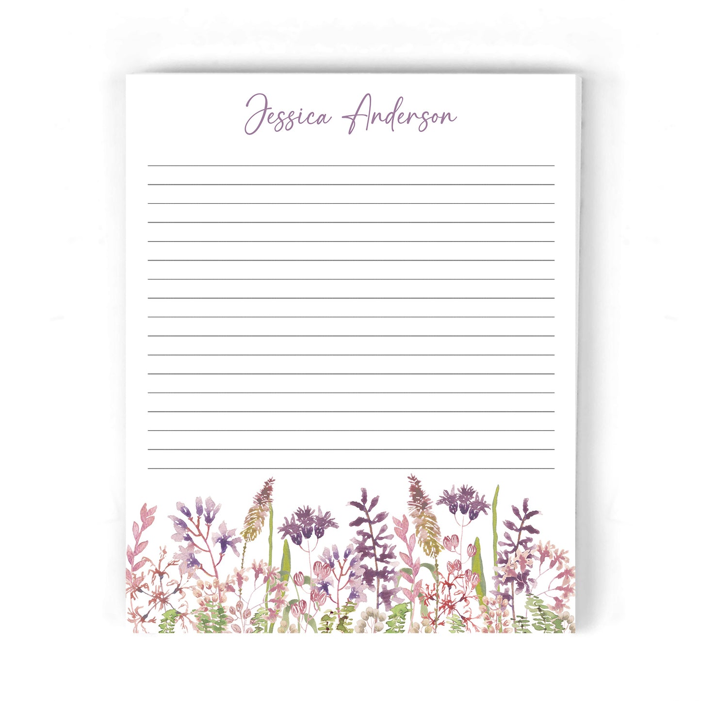 Purple Wildflower Notepad