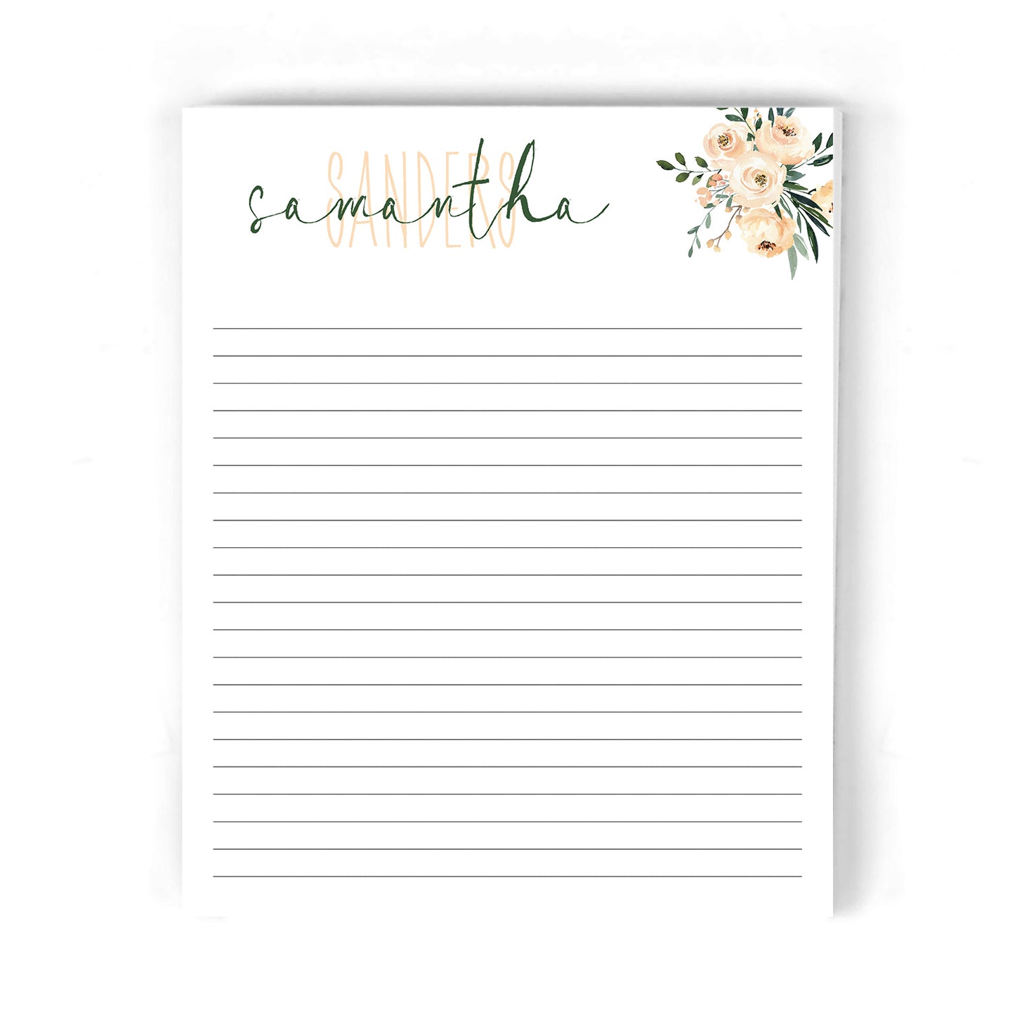 Whimsical Roses Notepad
