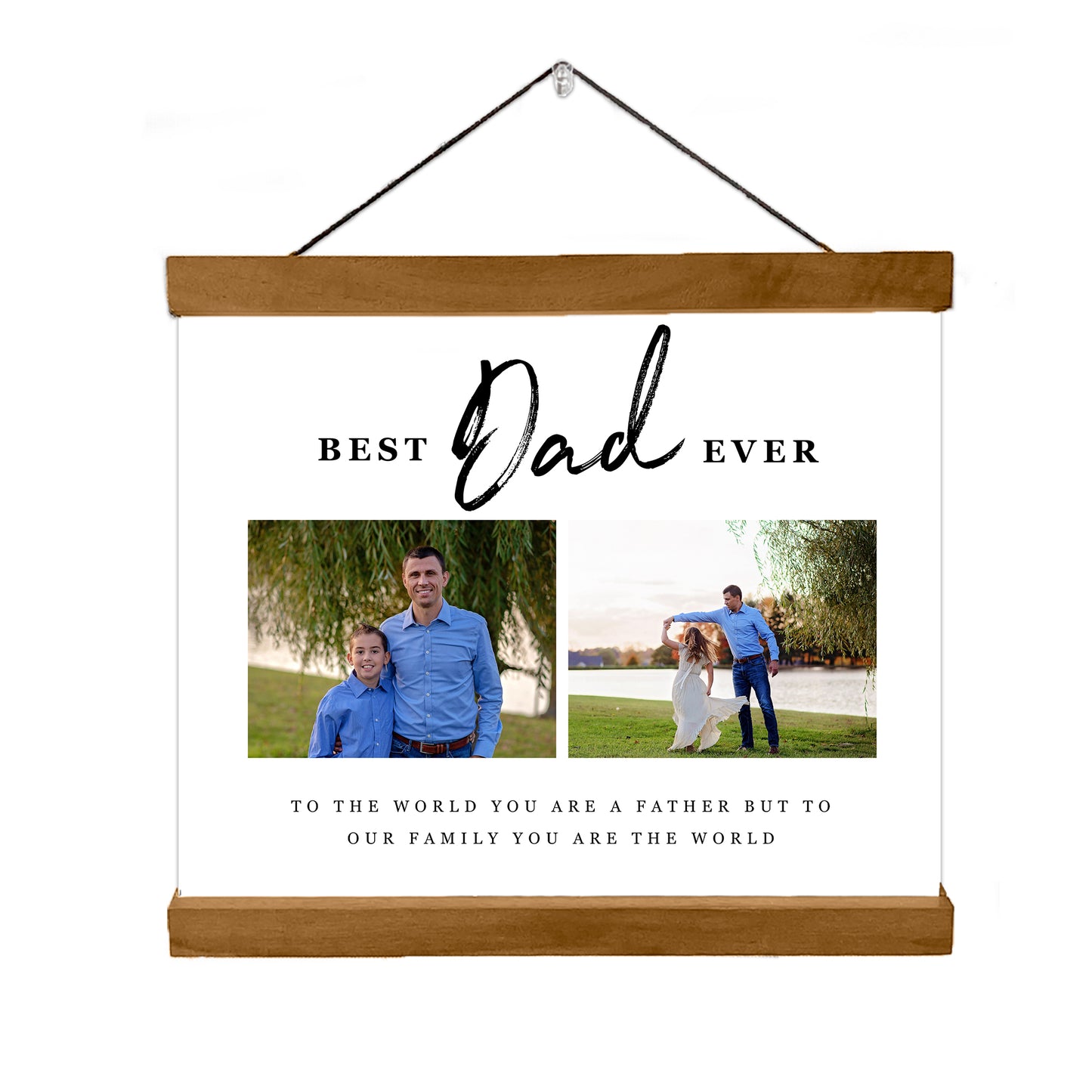 Best Dad Ever Hanging Canvas