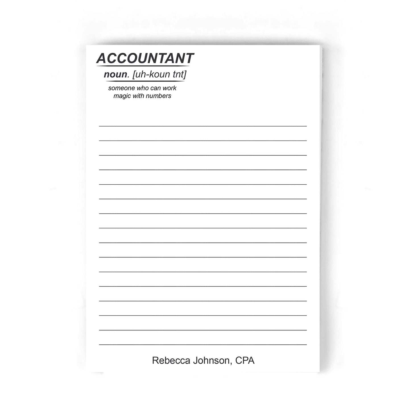 Accountant Notepad