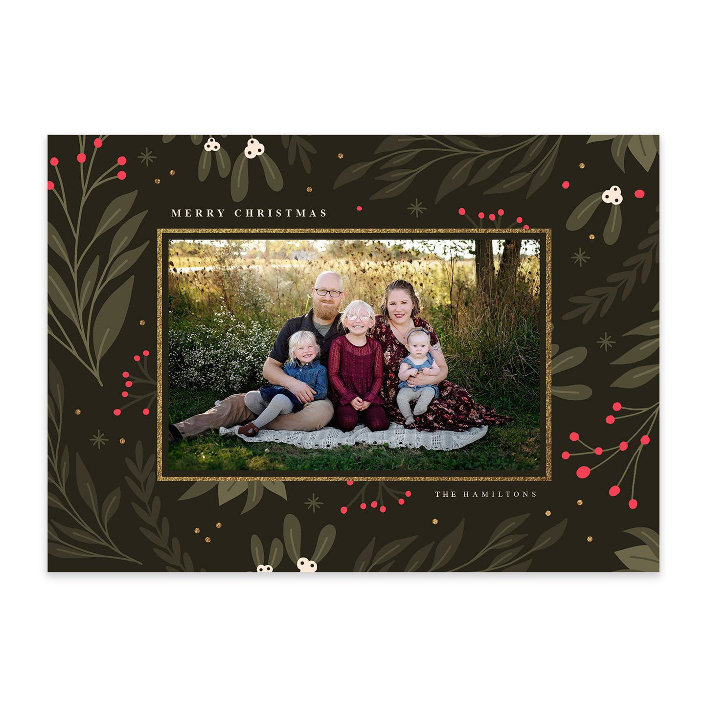 Berry Blooms Christmas Card