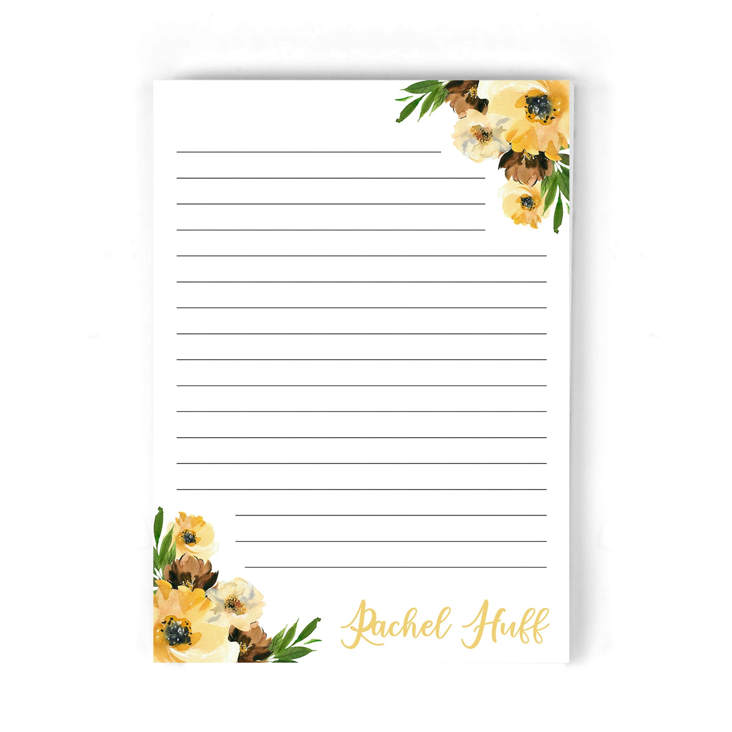 Blonde Floral Notepad