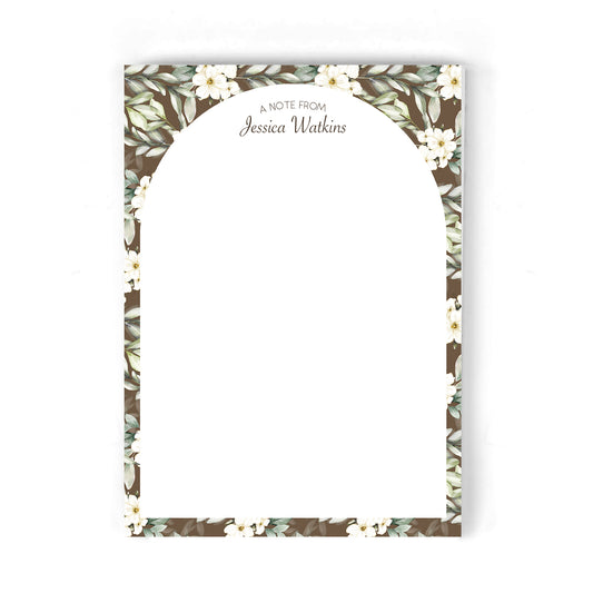 Brown Greenery Arch Notepad
