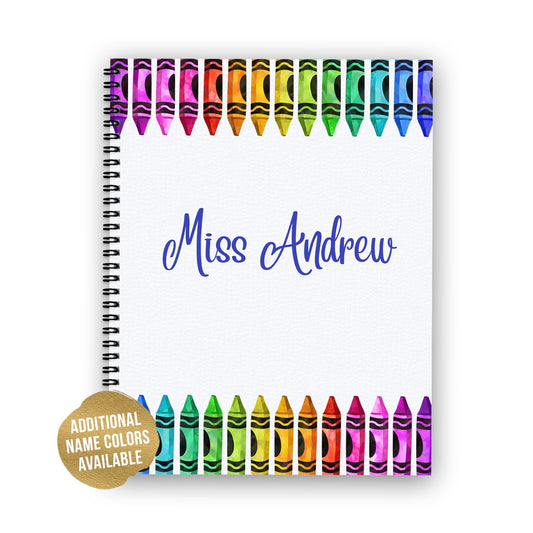Colorful Crayon Notebook
