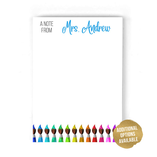 Colorful Paintbrush Notepad