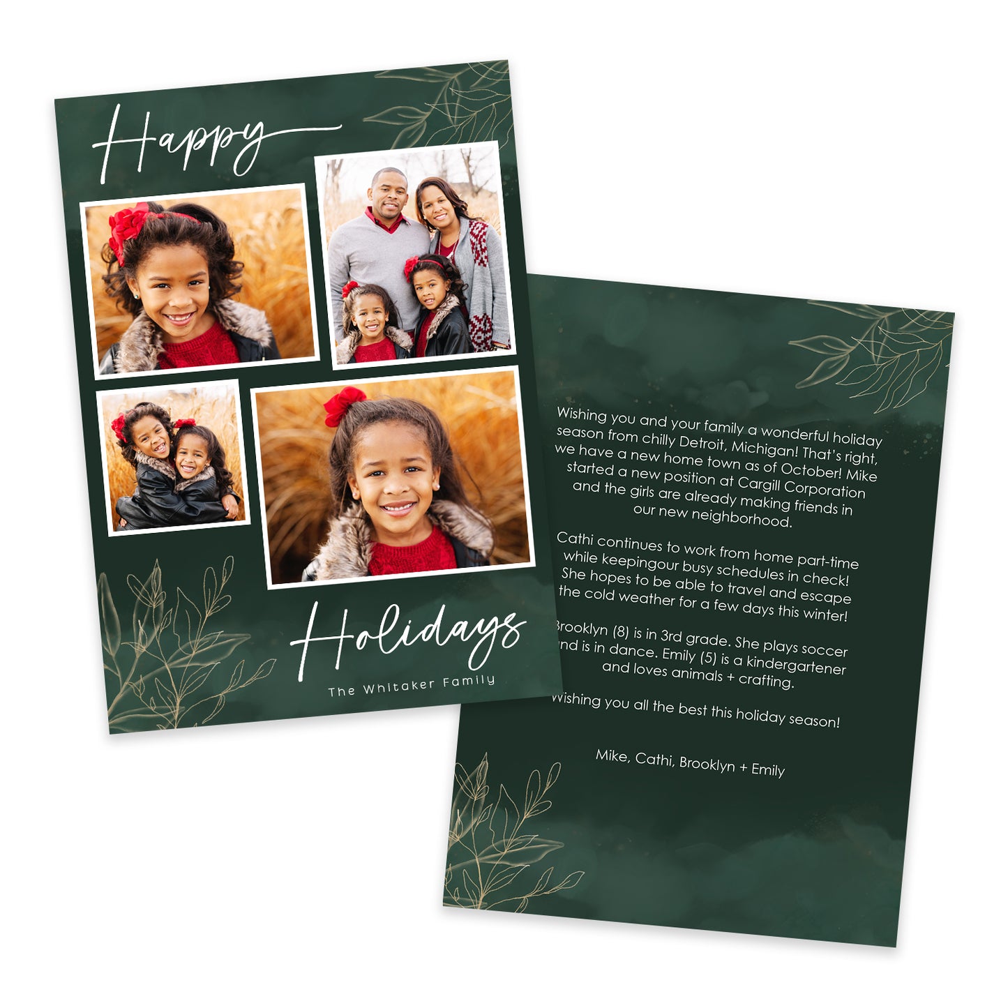 Glimmer of Green Christmas Card
