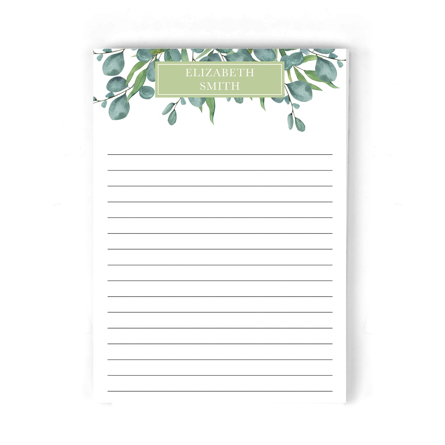 Greenery Modern Floral Notepad
