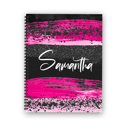 Hot Pink Brushstroke Notebook