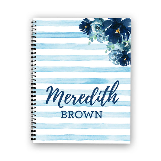 Navy Floral Notebook