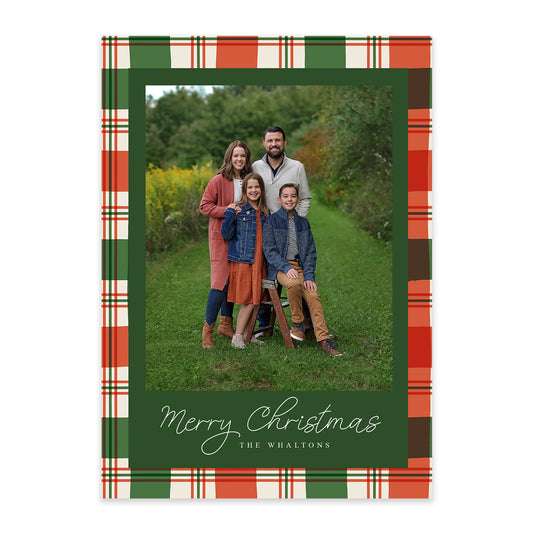 Plaid Joy Christmas Card