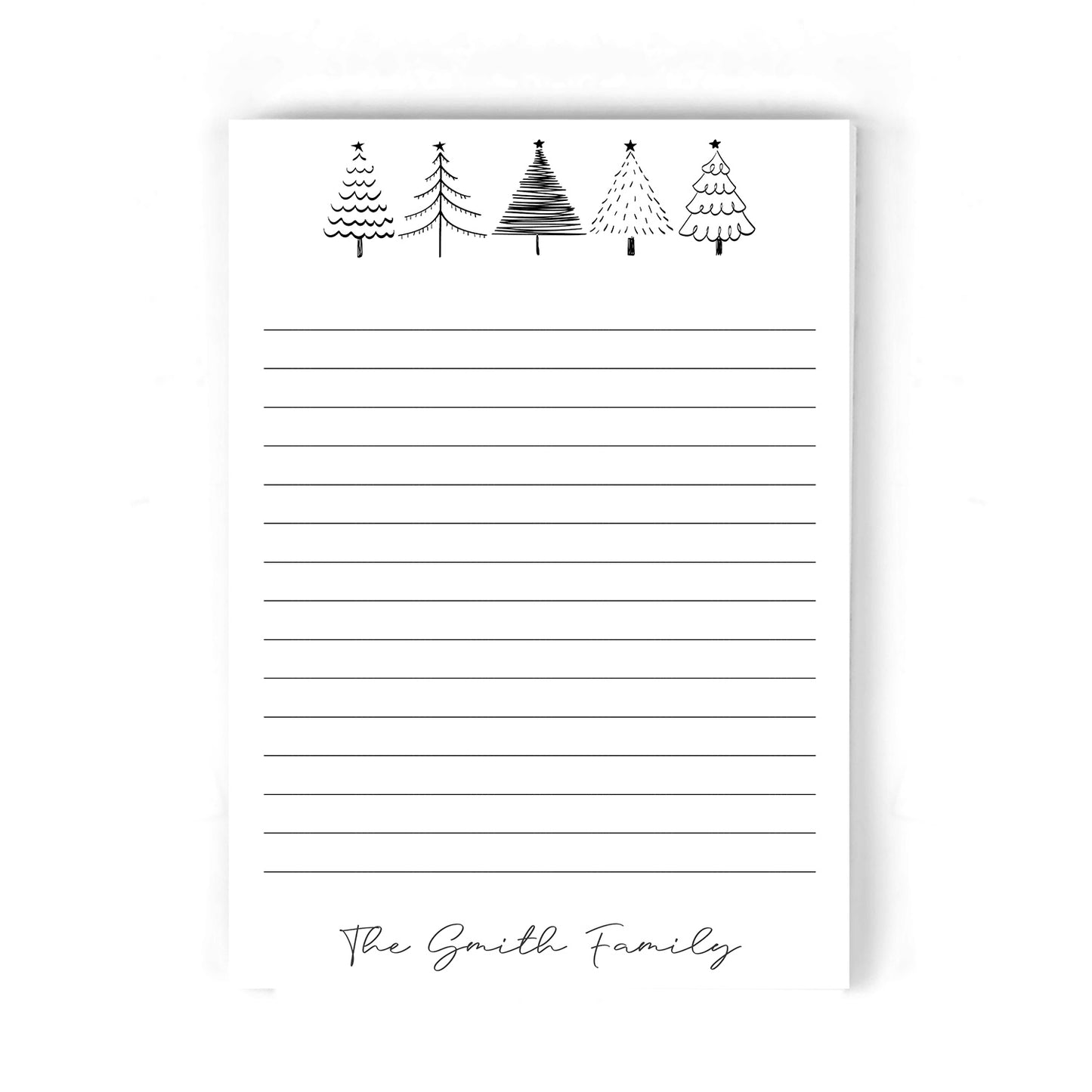 Simple Christmas Trees Notepad