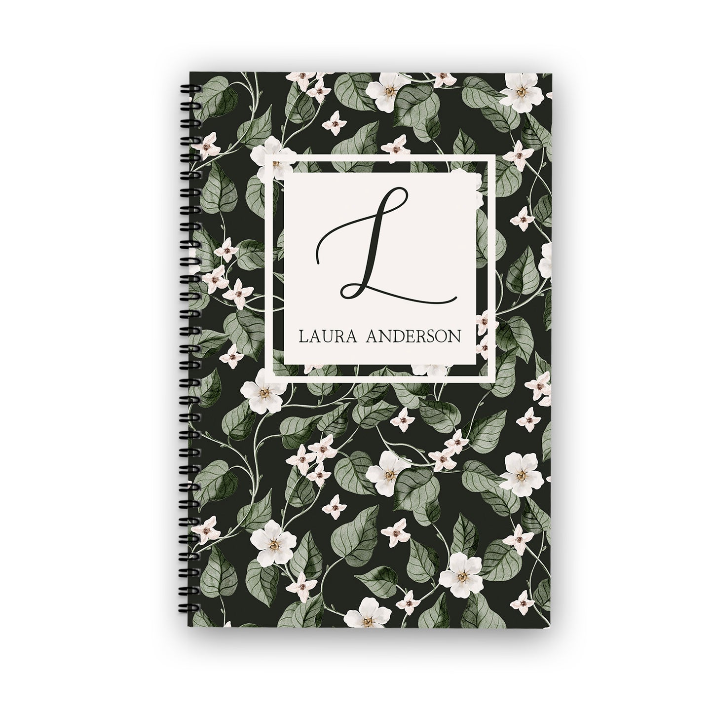 Vintage White Flowers Notebook