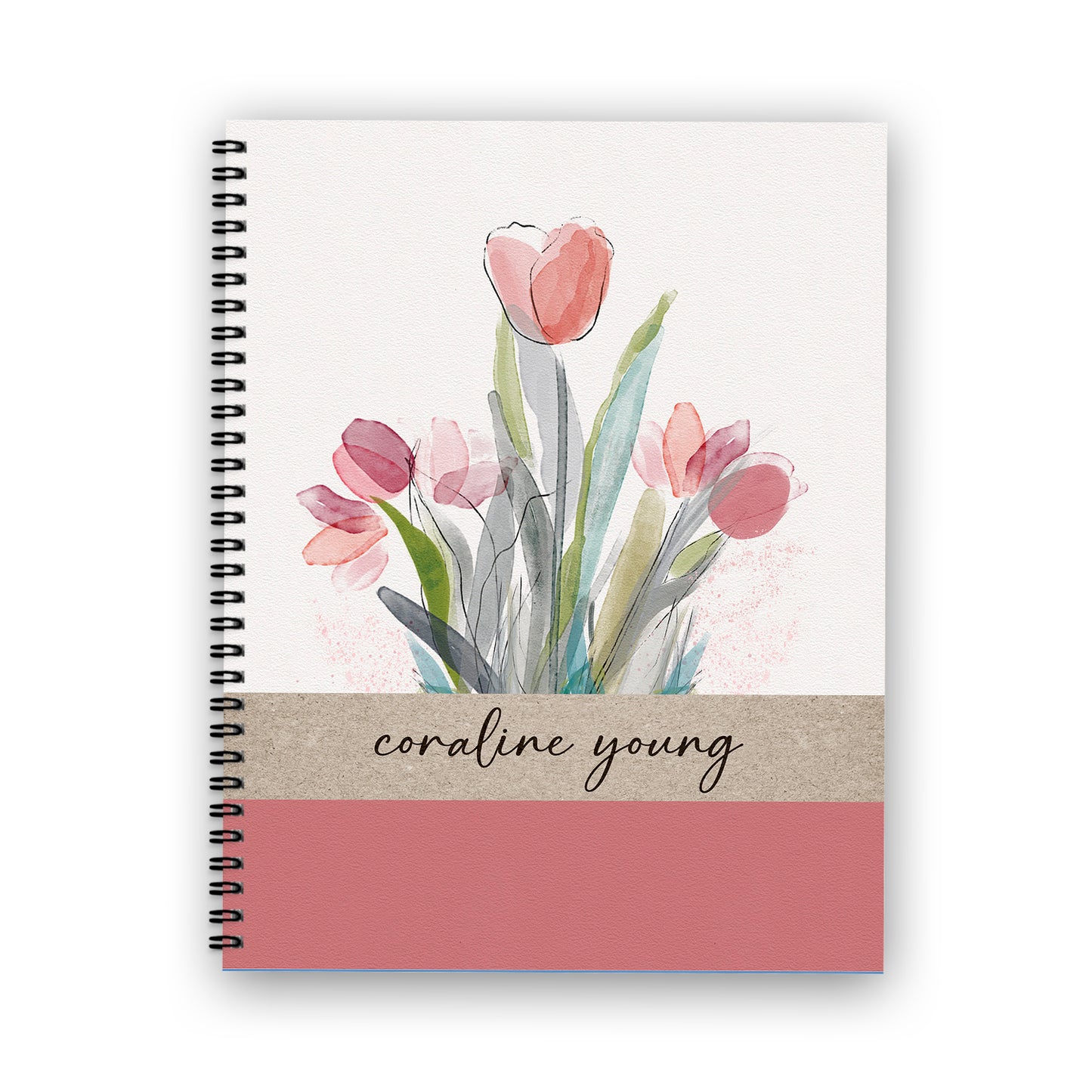 Watercolor Tulip Notebook