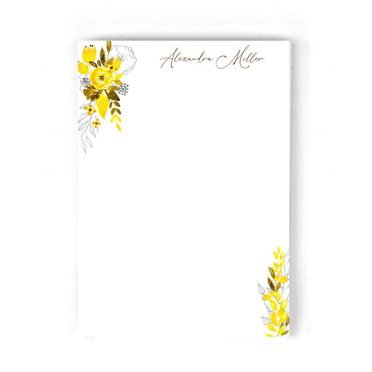 Yellow Flowers Notepad